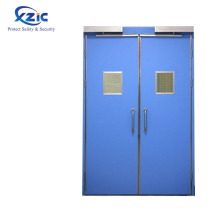 China Hospital Manufacture solid standard size Interior hospital door glass window